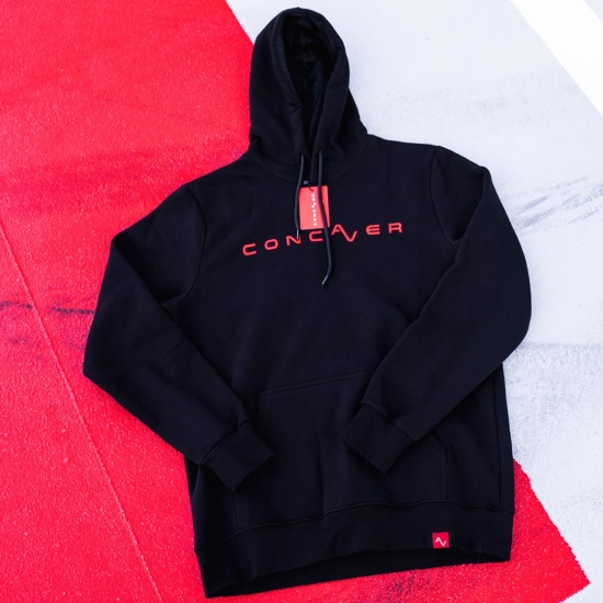 Concaver Unisex Hoodie Logo Black Rozmiar XS