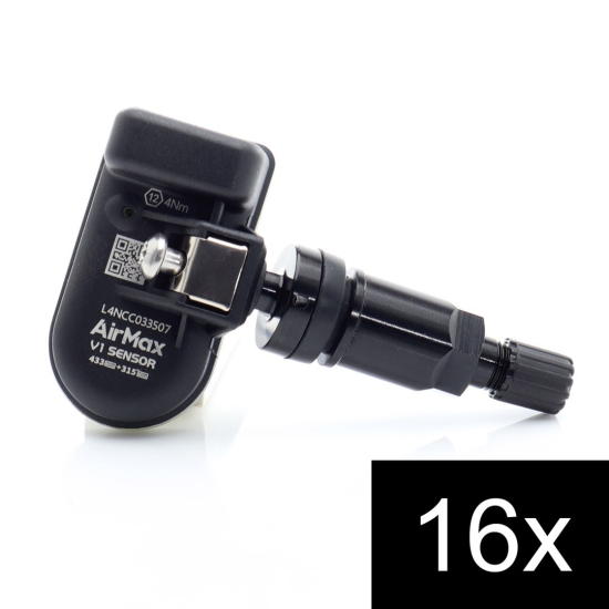 16szt AirMax TPMS V1 Sensor 315+433MHz Metal Black