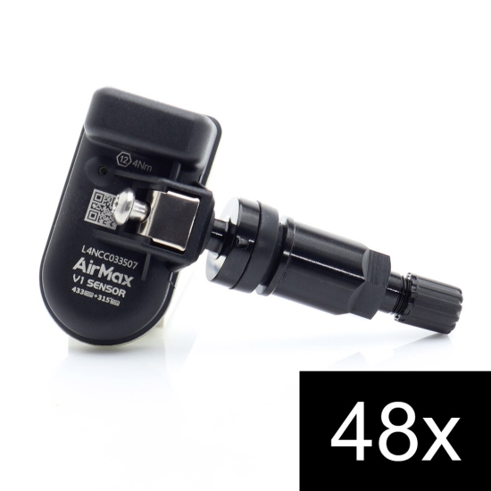 48szt AirMax TPMS V1 Sensor 315+433MHz Metal Black